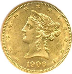 image for: 1906-S $10 NGC AU58