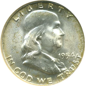 image for: 1954-D 50c ANACS MS65 FBL