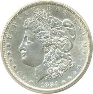 image for: 1884-O $1 ANACS MS60 Details (Cleaned)