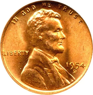 image for: 1954-D 1c NGC MS67 RD