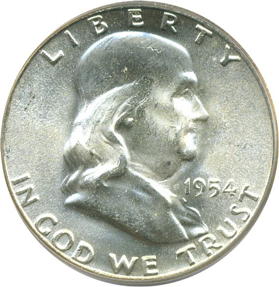 image for: 1954 50c  PCGS MS65 FBL