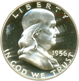 image for: 1956 50c Type 2 PCGS Proof 68 Cameo