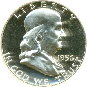 image for: 1956 50c Type 2 NGC Proof 68 Cameo