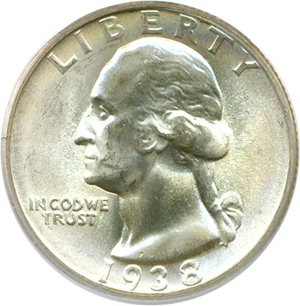 image for: 1938 25c PCGS MS65