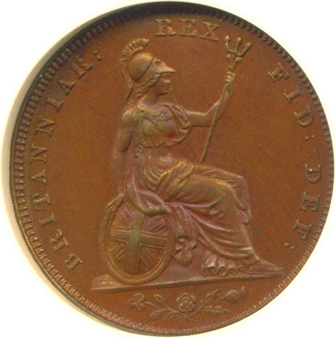 image for: Great Britain: 1826 Bare Bust Farthing NGC Proof 64 BN (Spink-3825)