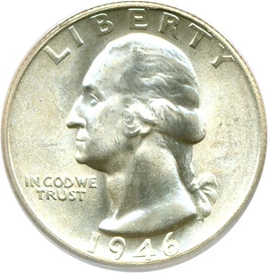 image for: 1946-S 25c PCGS MS66
