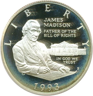 image for: 1993-S 50c Madison PCGS Proof 69 DCameo