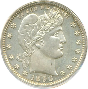 image for: 1896 25c PCGS Proof 62