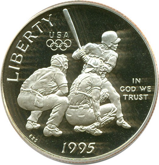 image for: 1995-S 50c Olympic Baseball PCGS Proof 69 DCameo