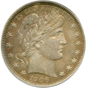 image for: 1906 50c PCGS AU58