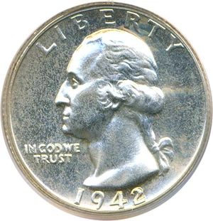 image for: 1942 25c PCGS Proof 65