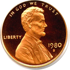 image for: 1980-S 1c PCGS Proof 69 RD DCameo