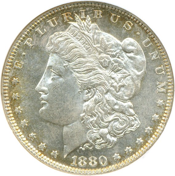 image for: 1880 $1  NGC MS63 PL
