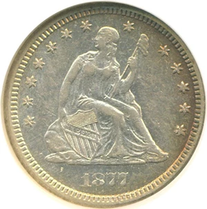 image for: 1877-CC 25c NGC AU50