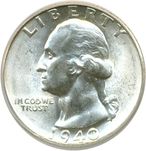 image for: 1940-S 25c ICG MS65