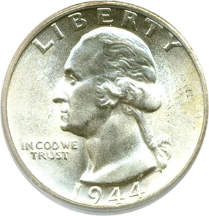 image for: 1944-S 25c PCGS MS66