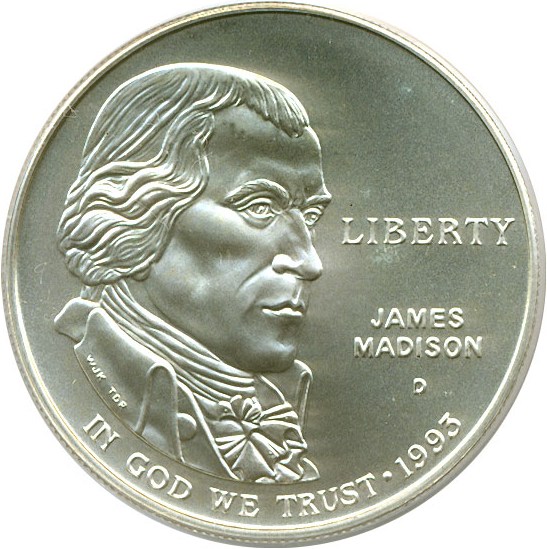 image for: 1993-D $1 Madison PCGS MS69