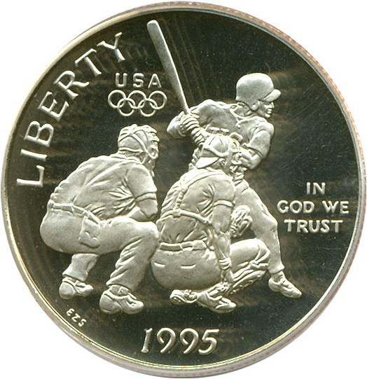 image for: 1995-S 50c Olympic Baseball PCGS Proof 69 DCameo