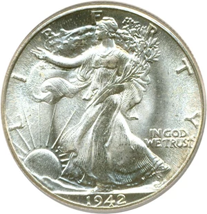 image for: 1942 50c PCGS MS66