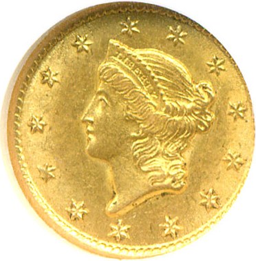 image for: 1851-O G$1  NGC MS62