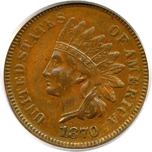 image for: 1870 1c PCGS AU50