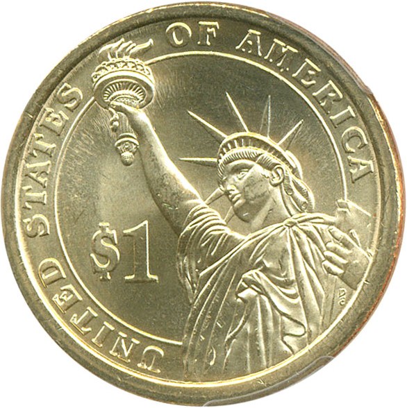 image for: Error: 2007-P $1 Washington PCGS MS65 - Missing Edge Lettering