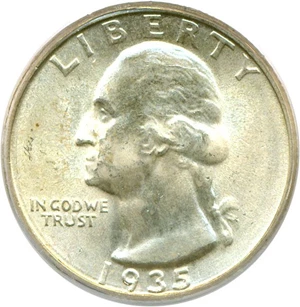 image for: 1935 25c PCGS MS65