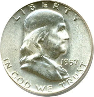 image for: 1957-D 50c PCGS MS65 FBL