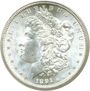 image for: 1891-S $1 PCGS MS63