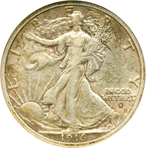 image for: 1916-S 50c ANACS AU50