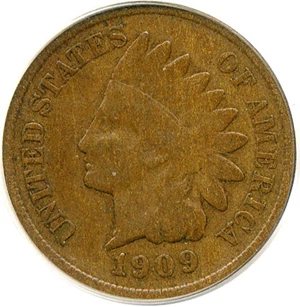 image for: 1909-S 1c Indian PCGS VG-8