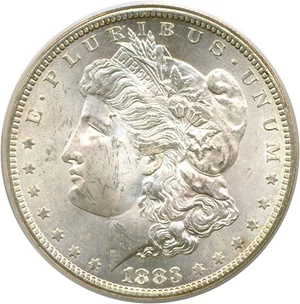 image for: 1883-CC $1 PCGS MS64