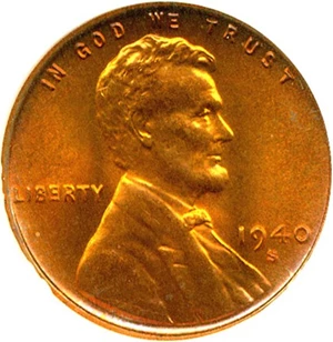 image for: 1940-S 1c NGC MS67 RD