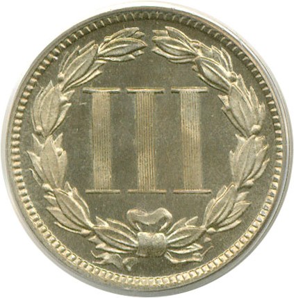 image for: 1886 3cN  PCGS Proof 65 Cameo
