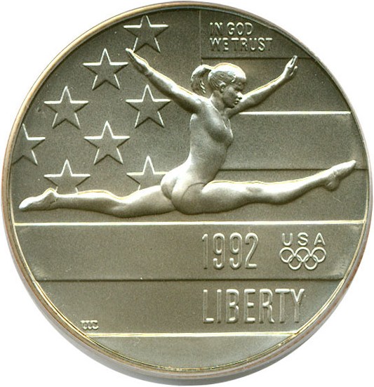 image for: 1992-P 50c Olympic Gymnast PCGS MS69 