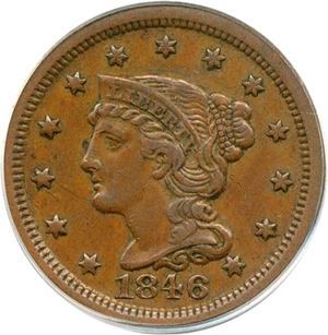 image for: 1846 1c Small Date PCGS XF45