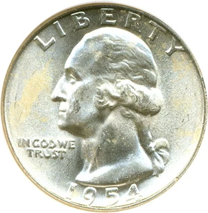 image for: 1954-D 25c NGC MS66