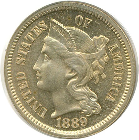 image for: 1889 3cN  PCGS Proof 65 
