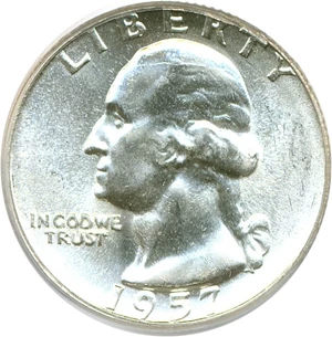 image for: 1957 25c PCGS MS65