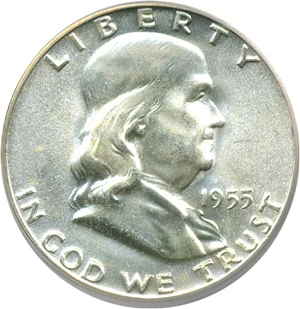image for: 1955 50c ICG MS65 FBL