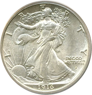 image for: 1916-S 50c PCGS MS65