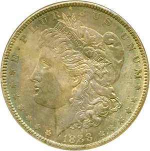 image for: 1888 $1 ANACS MS65 *Color*