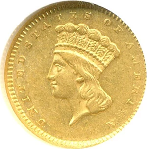 image for: 1857-S G$1 NGC AU55