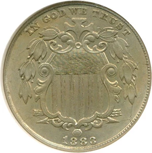 image for: 1883 5c Shield NGC MS62