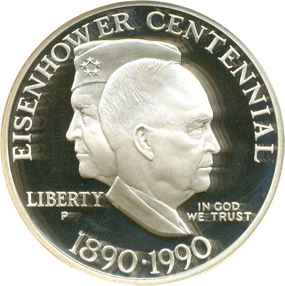 image for: 1990-P $1 Eisenhower NGC Proof 69 UCameo