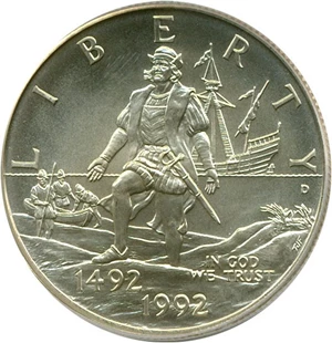 image for: 1992-D 50c Columbus PCGS MS69