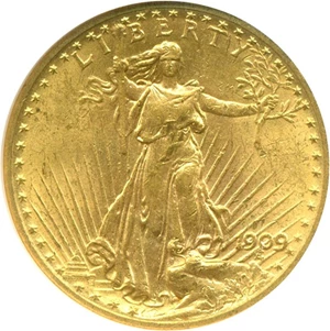 image for: 1909 $20 NGC MS61
