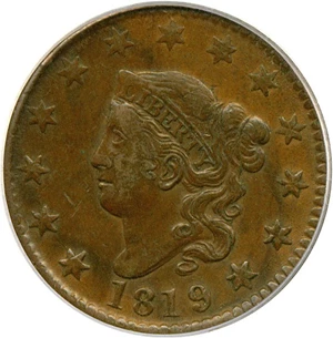image for: 1819 1c Large Date PCGS XF40 (N-2)