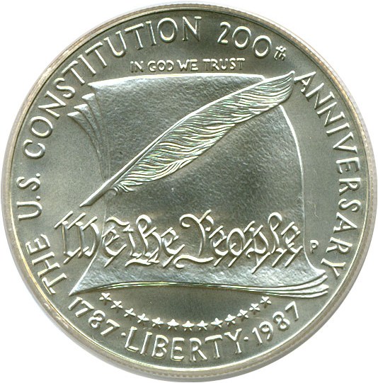 image for: 1987-P $1 Constitution PCGS MS69 