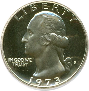 image for: 1973-S 25c PCGS Proof 69 DCameo